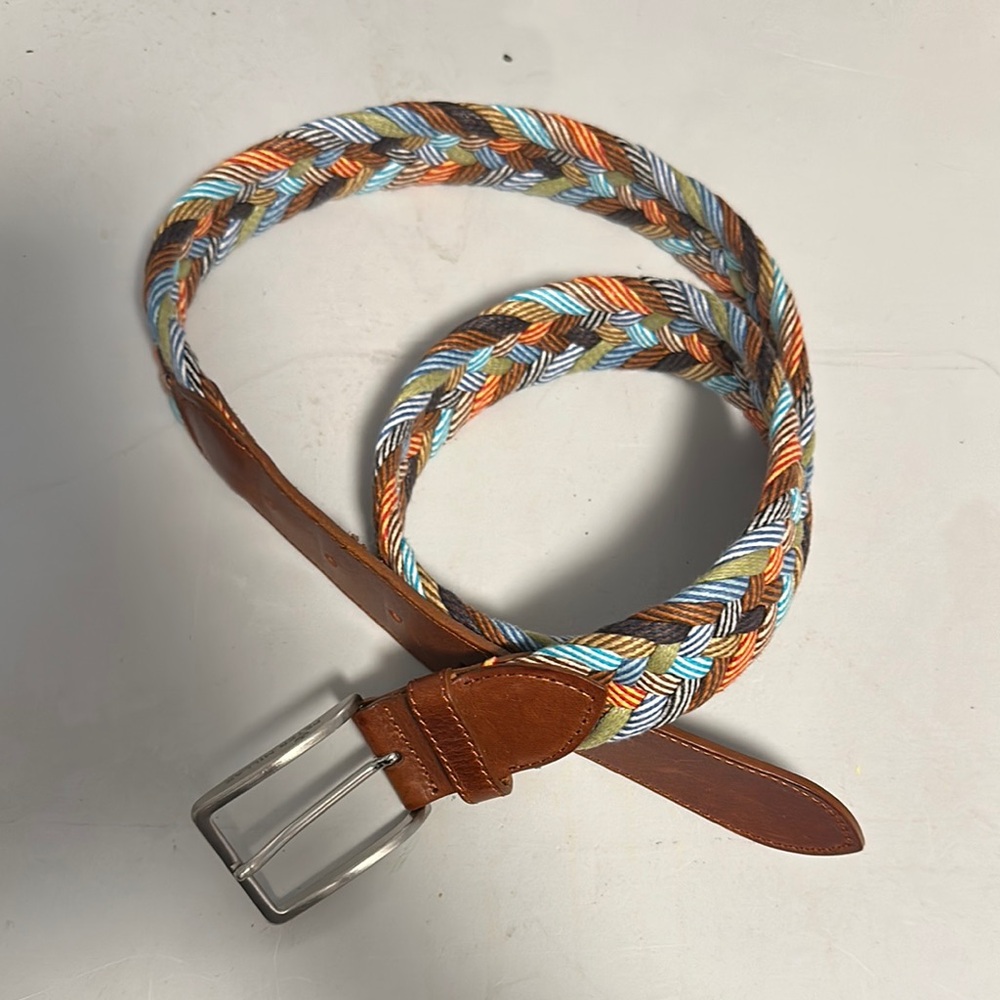 Peter Millar Multicolor Leather Belt